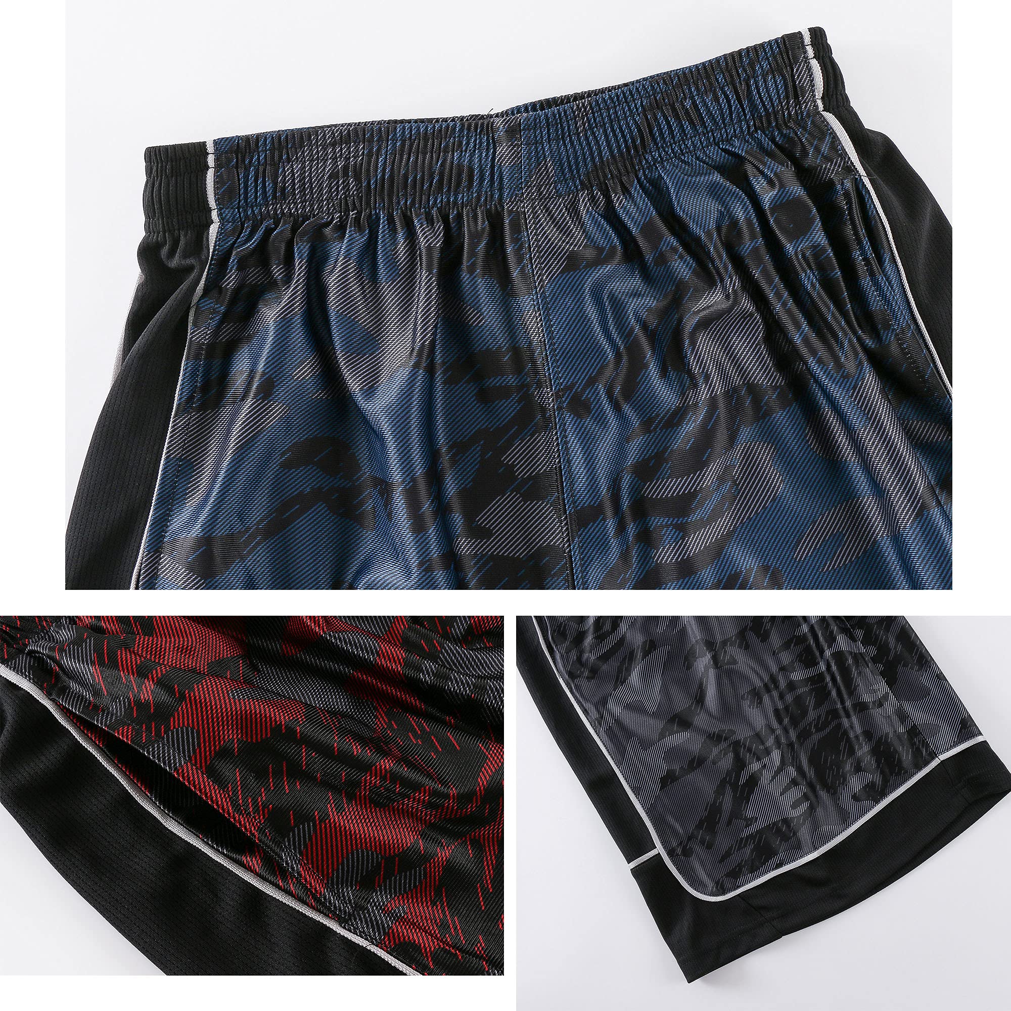 **Men's Quick-Dry Basketball Shorts with Drawstring & Pockets - Lightweight Running & Gym Workout Shorts for Sports & Casual Wear**