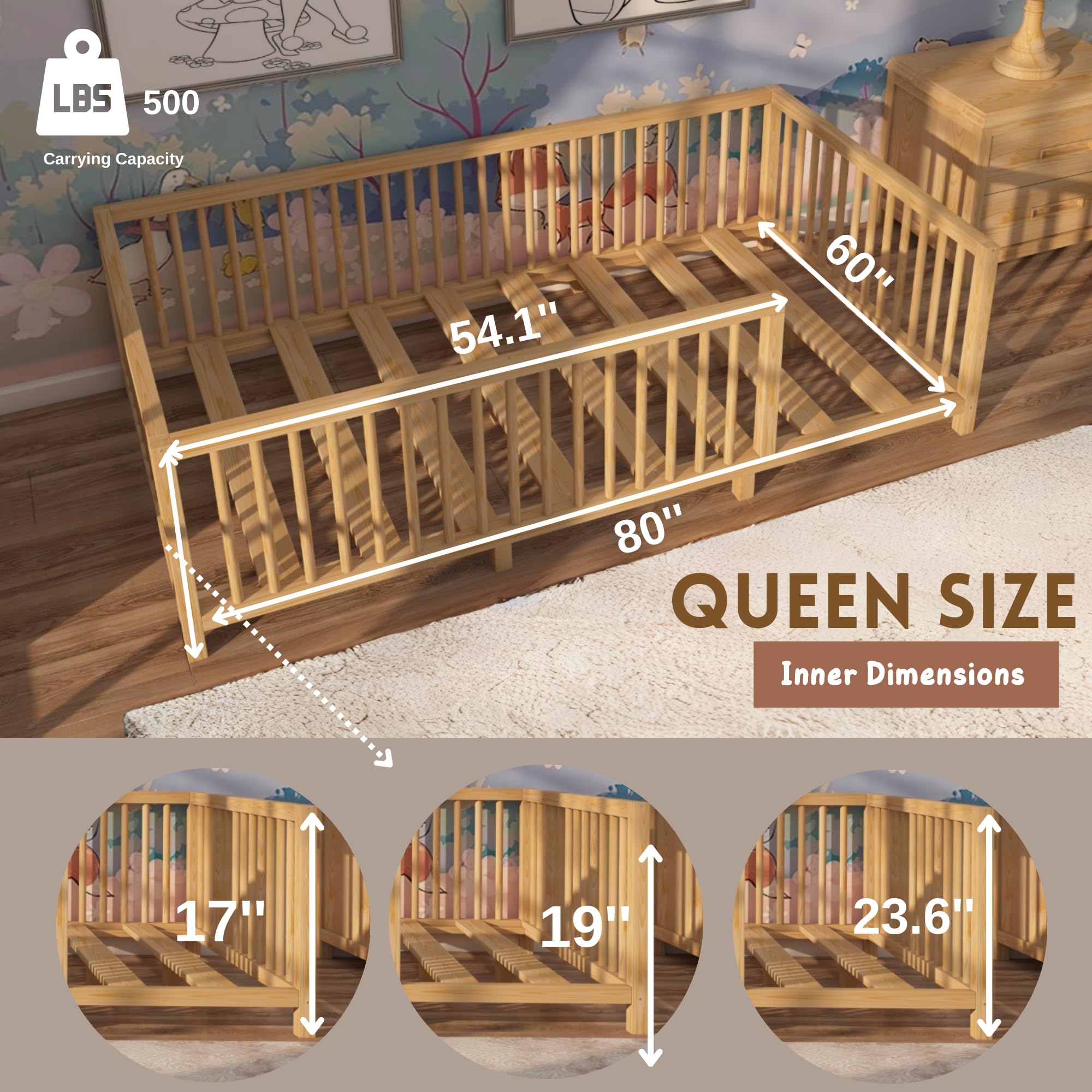 Montessori Floor Bed for Toddlers - 60