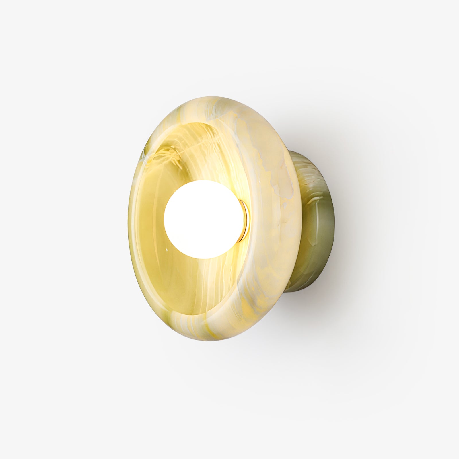 Eclipse Jade Wall Sconce Light Fixture - Modern LED Wall Lamp for Bedroom, Living Room & Hallway - Energy Efficient Indoor Lighting with Adjustable Brightness
