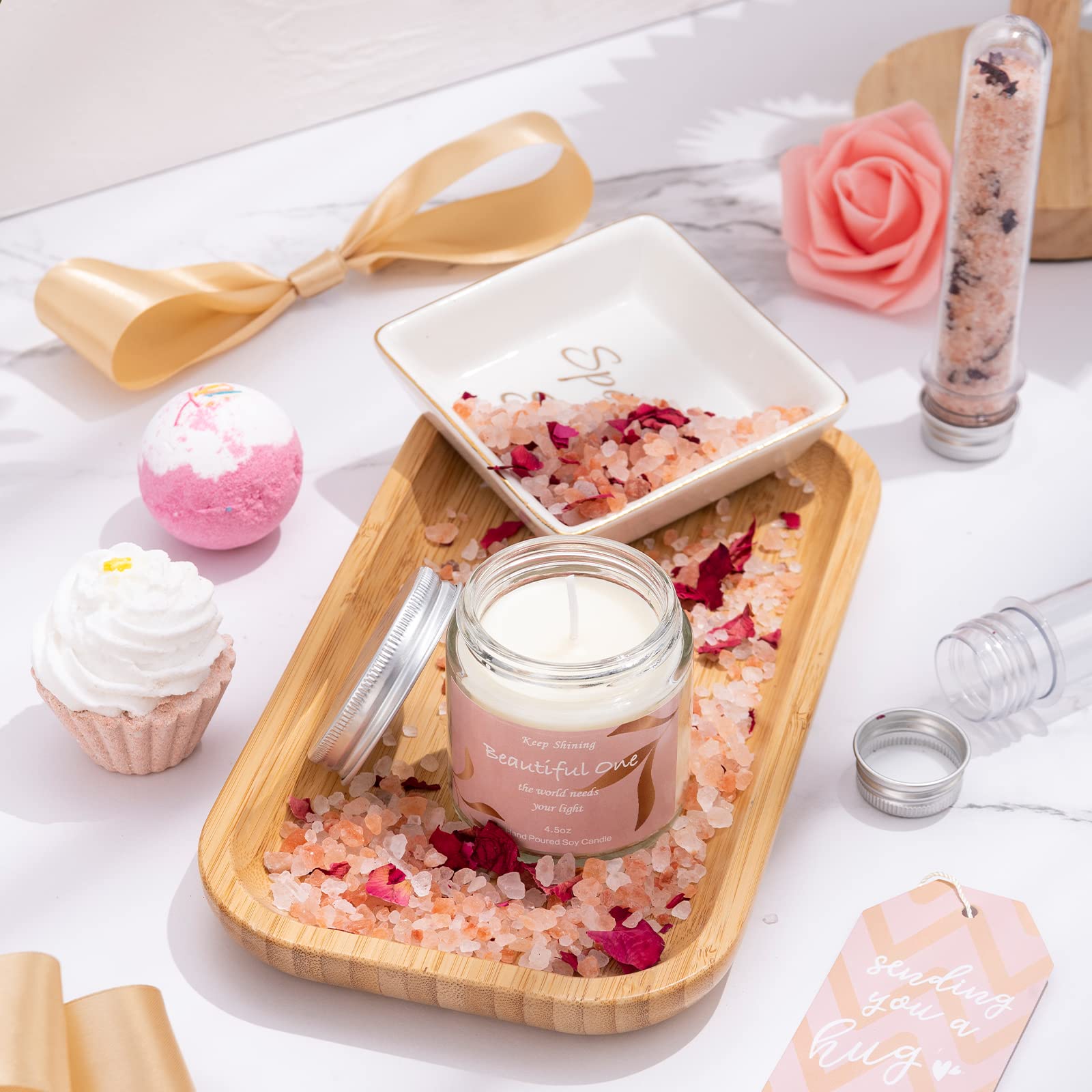 Unique Self-Care Gift Box for Women - Birthday Gifts for Mom, Best Friend, Sister, Girlfriend or Wife | Personalized Relaxation Package with Thinking of You Note | Perfect for Spa Day, Get Well Soon, Anniversary & Special Occasions