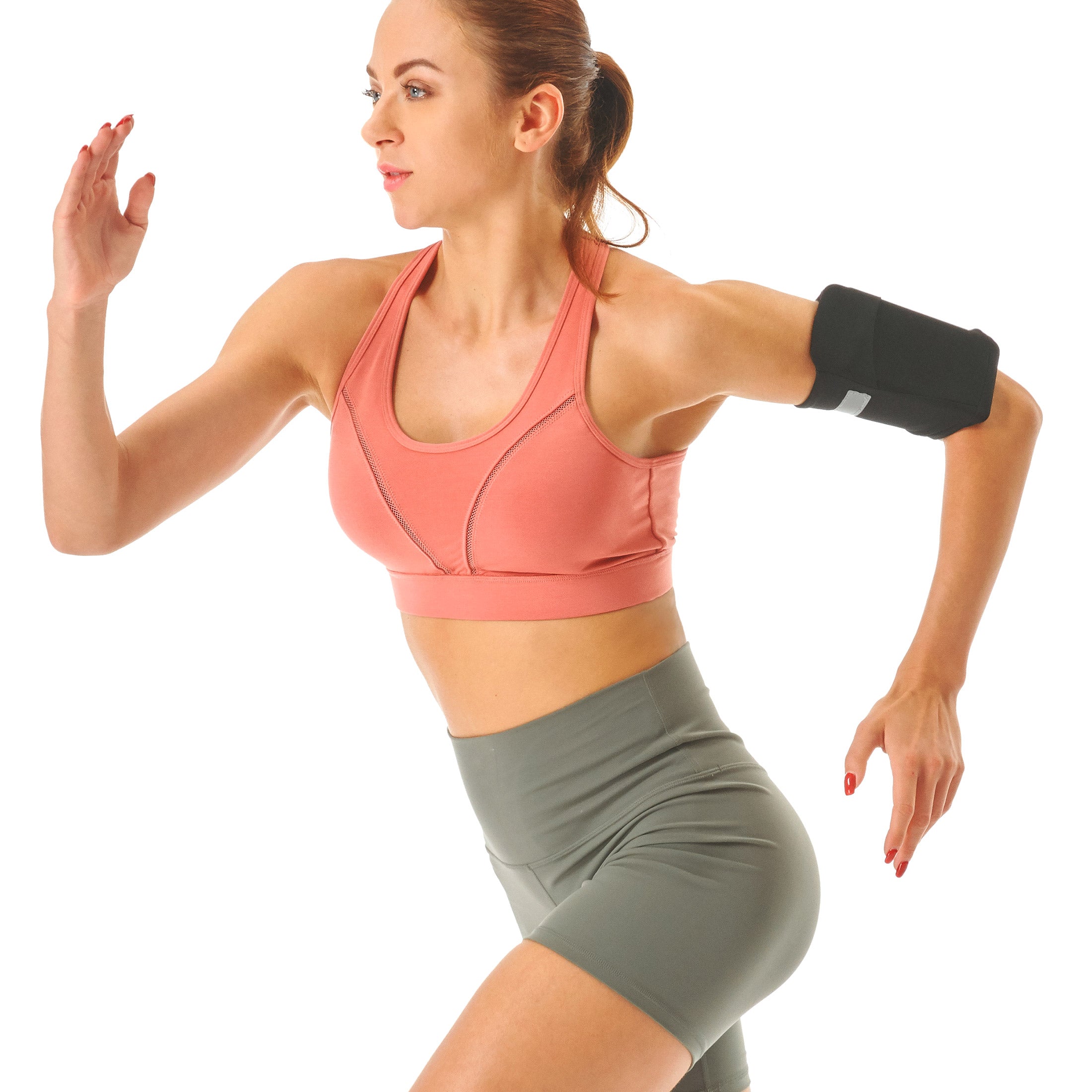 PRCTZ 2 in 1 Adjustable Waist Belt & Arm Band for Running, Gym, Hiking - Secure Phone Holder for iPhone & Android - Perfect for Fitness, Workouts & Outdoor Activities