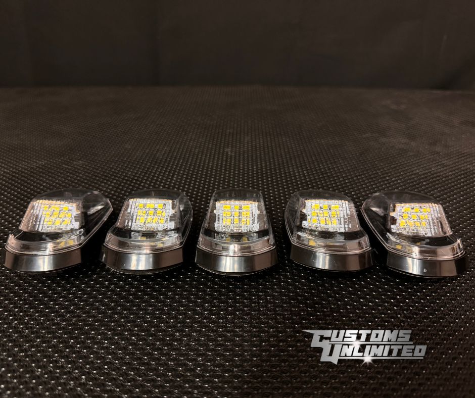 2017-2022 Ford Super Duty Cab Roof LED Lights - Amber Clear Lens for F250 F350 F450 - Off-Road Truck Accessories (Perfect for Night Driving & Work Sites)