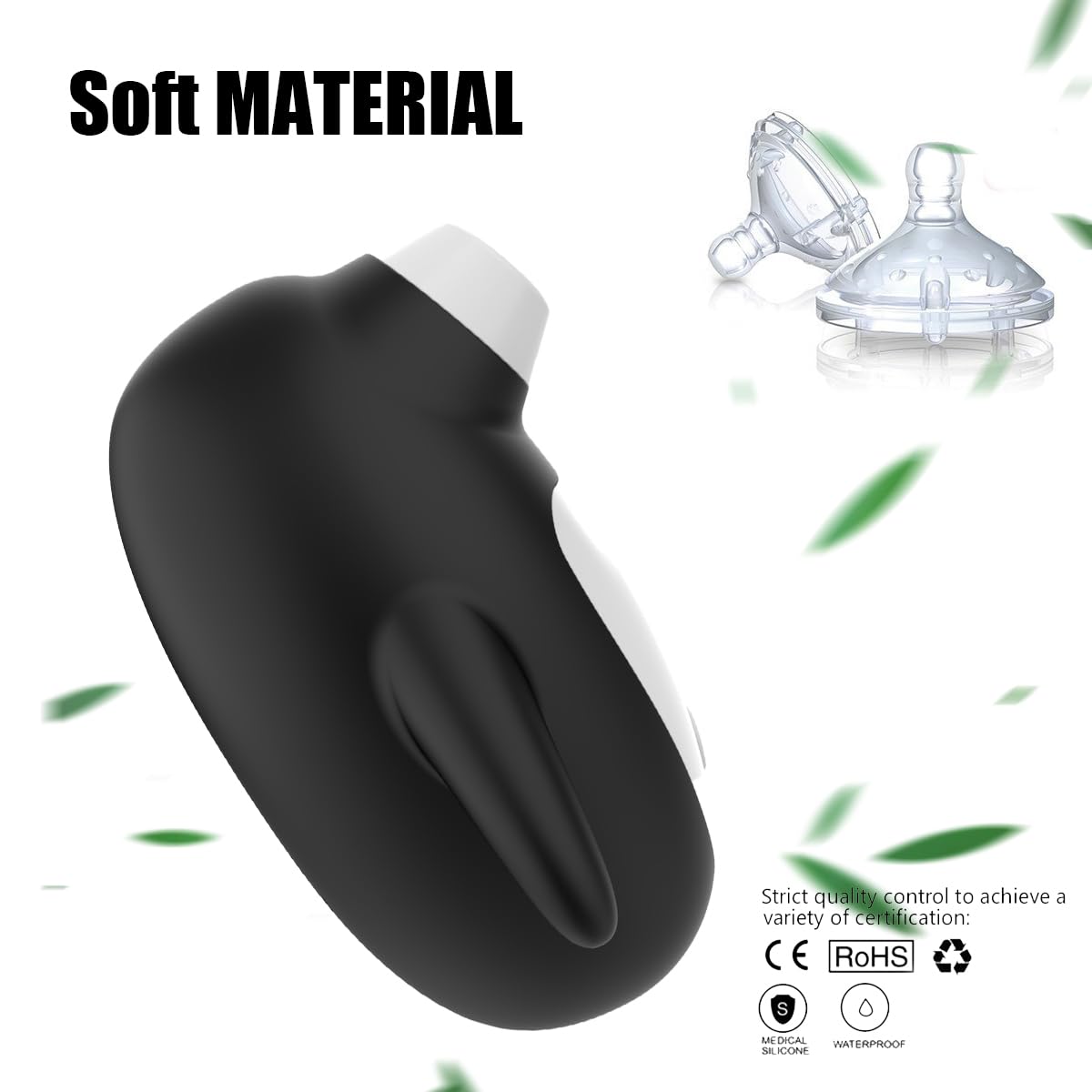 Premium Rechargeable Silicone Clitoral & Nipple Stimulator - 10 Powerful Suction Modes, Waterproof Air Pulse Massager for Women | Intimate Adult Sex Toy for Solo Play & Couples Foreplay | Discreet & Cute Design