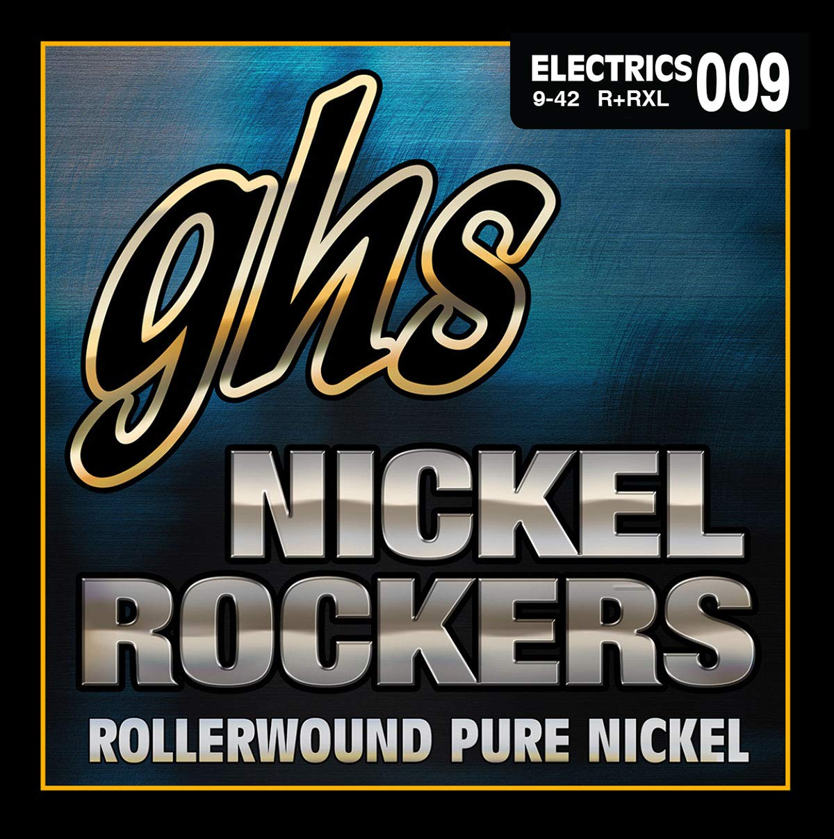 GHS Strings R+RXL Nickel Rockers Rollerwound Pure Nickel Electric Guitar Strings - Extra Light 9-42 Gauge - Perfect for Rock, Blues & Vintage Tone - Ideal for Fender & Gibson Style Guitars