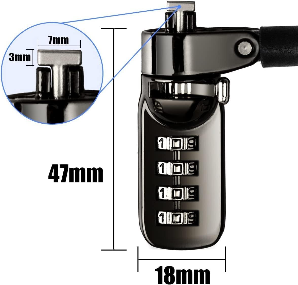 4-Digit Combination Laptop Cable Lock - Anti-Theft Security Lock for iPad, Tablet, MacBook, Dell, HP, Samsung & More (10 Pack) | Perfect for Offices, Schools, Libraries & Coffee Shops