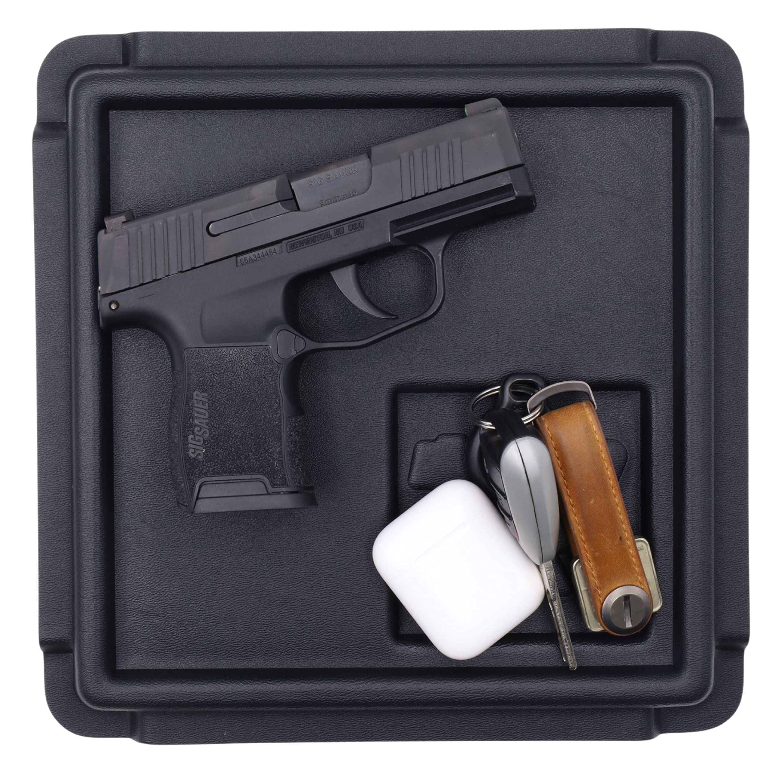 EDC Dump Tray - Premium Kydex Everyday Carry Organizer | Made in USA | Perfect for Keys, Wallets & Pocket Items | Concealment Express Rounded Tray for Home & Office Organization