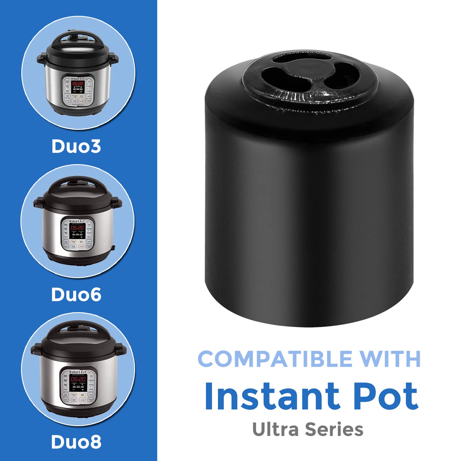 Instant Pot Replacement Parts - Steam Release Handle & Valve for Duo Nova, Duo Gourmet 6 qt, DUO CRISP AF 8, Ultra 3/6/8 qt, Viva 6 Quart - Pressure Cooker Accessories for Safe & Easy Cooking at Home