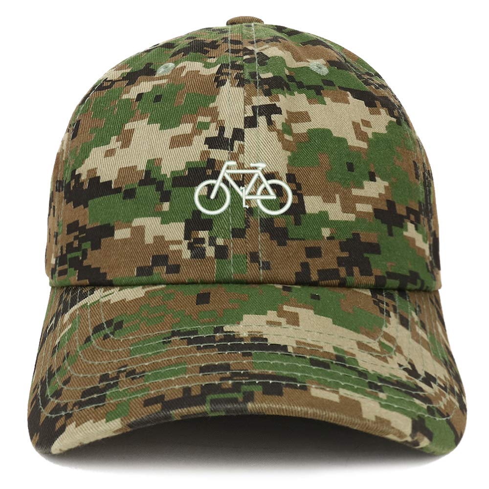 Trendy Embroidered Cotton Dad Hat for Men & Women - Unstructured Mini Bicycle Design Casual Cap - Perfect for Cycling, Outdoor Activities & Streetwear Fashion