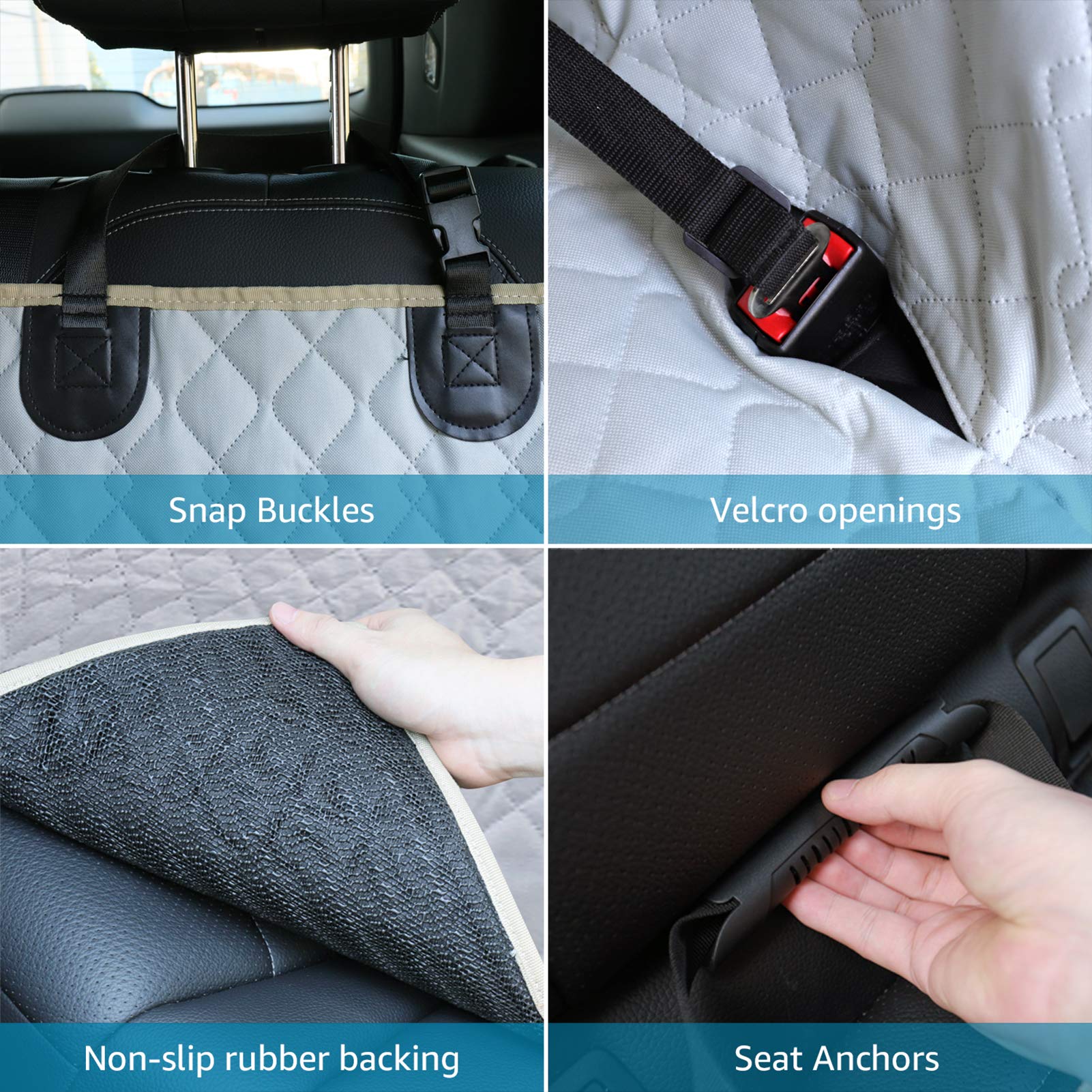 Lassie XL Waterproof Dog Car Seat Cover for Back Seat (60