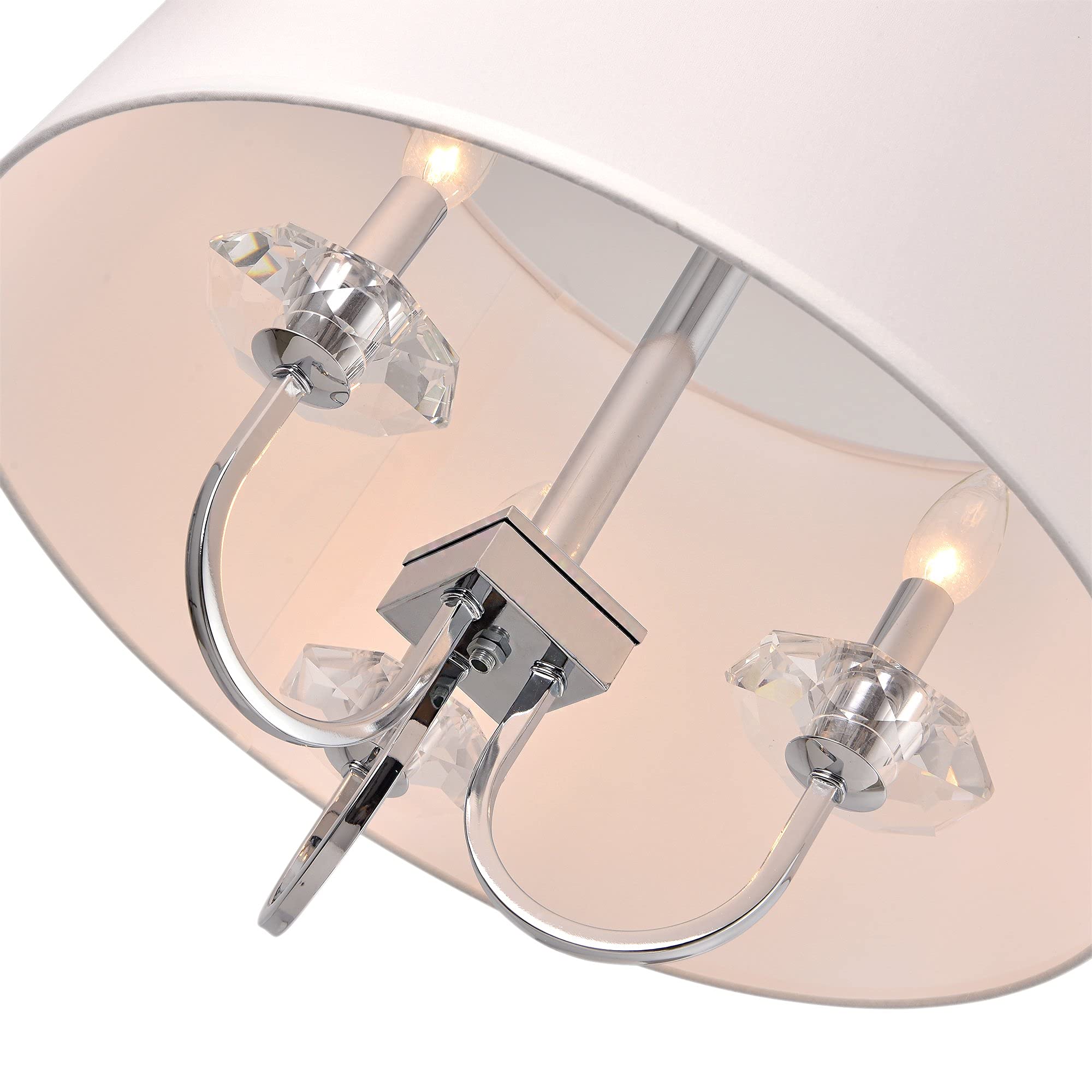 Pasargad Home Azure Collection Modern Metal & Glass Chandelier Lights - Elegant Dining Room & Living Room Ceiling Lighting Fixture for Home Decor