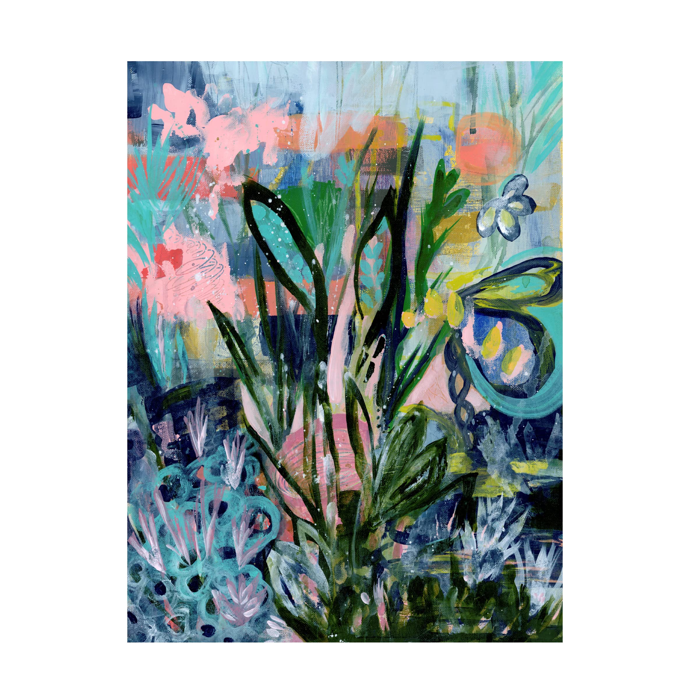 Trademark Fine Art 'Opulent Floral Strokes IV' Canvas Wall Art by Tara Daavettila - Floral Oil Painting Reproduction for Living Room, Bedroom & Office Decor