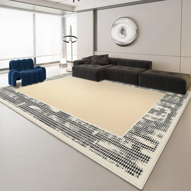 Nellie Modern Geometric EasyClean Velvet Area Rug - Soft Non-Slip Living Room Carpet for Bedroom, Nursery & Home Decor