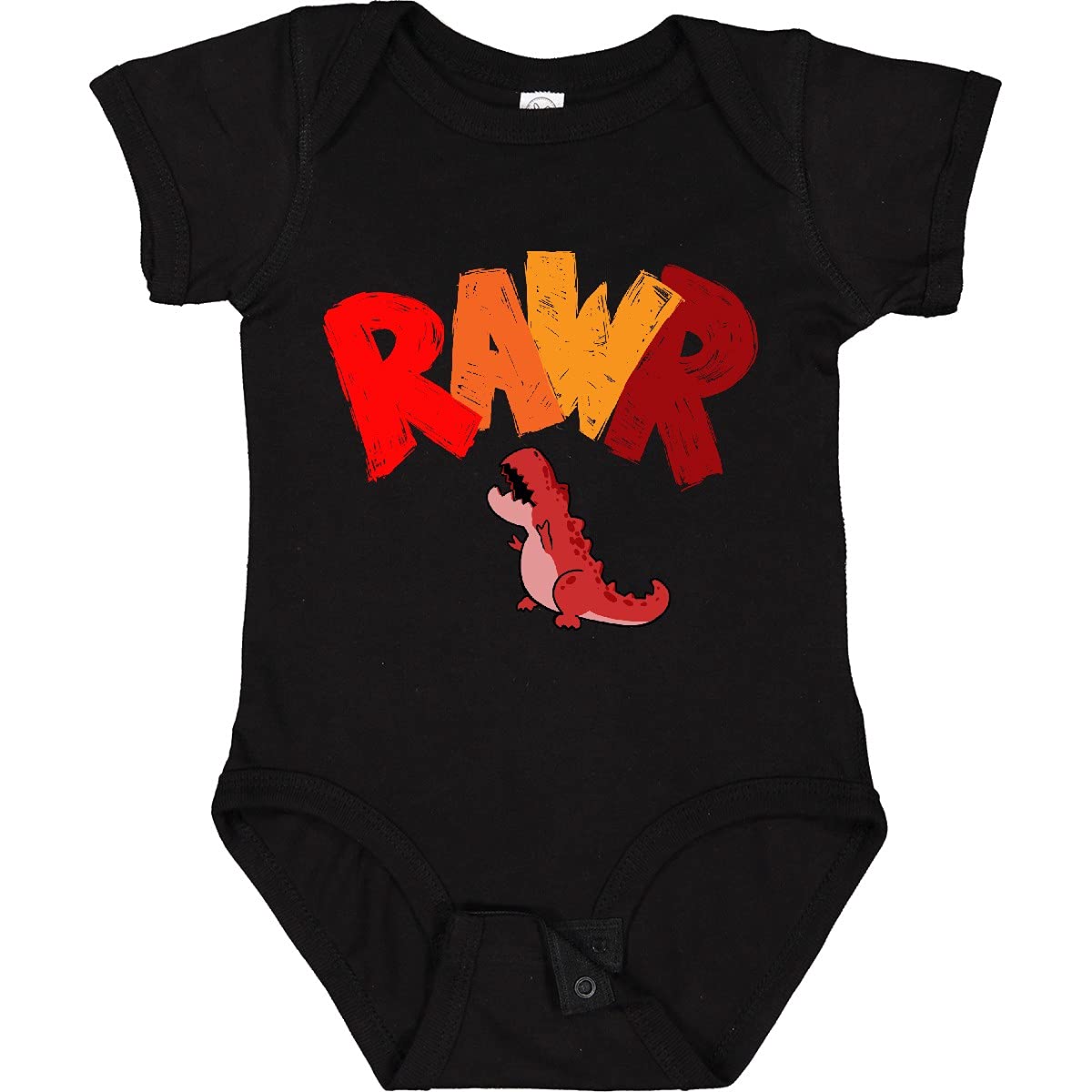 Inktastic Lil' Red Tyrannosaurus Rawr Baby Bodysuit - Cute Dinosaur Onesie for Infants & Toddlers - Perfect for Birthday, Photo Shoots & Playtime