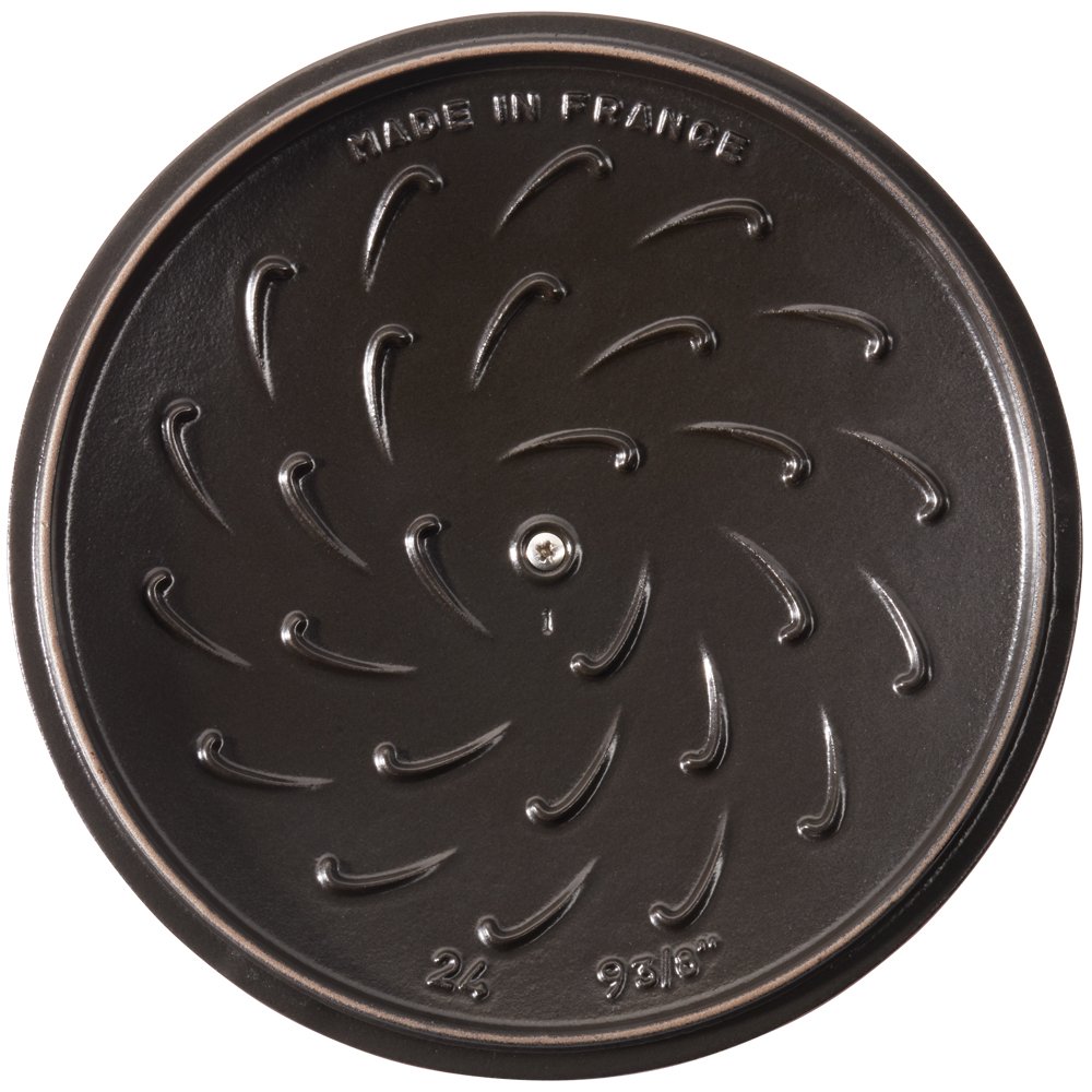 Staub 3.75 Quart Cast Iron Dutch Oven - Premium French Cookware, Dark Blue, Made in France | Perfect for Braising, Stewing & Baking Bread at Home