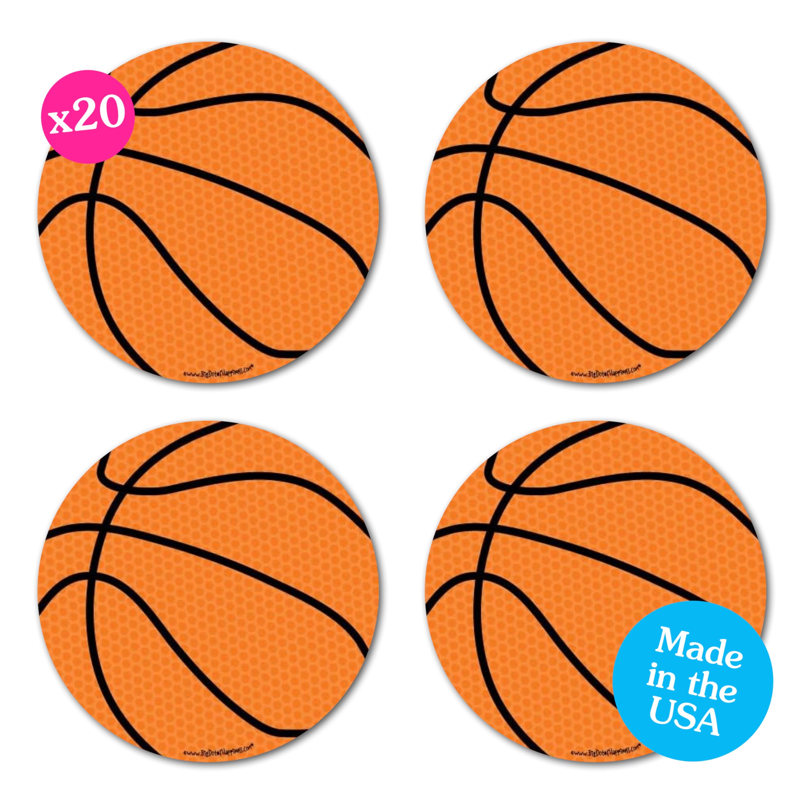 Big Dot of Happiness Nothin' but Net - 20-Piece Basketball Party Decorations Set for DIY Baby Showers & Birthday Parties - Perfect for Sports-Themed Celebrations, Nursery Decor, and Game Room Accents