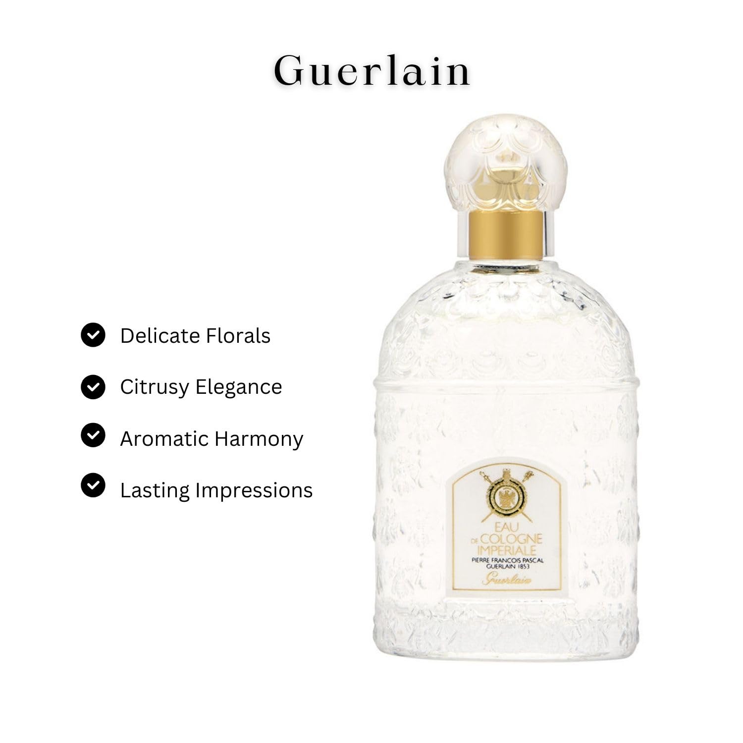 Guerlain Imperiale Eau De Cologne for Men - 3.4 oz Cologne Spray | Fresh & Luxurious Fragrance for Everyday Wear, Office & Special Occasions