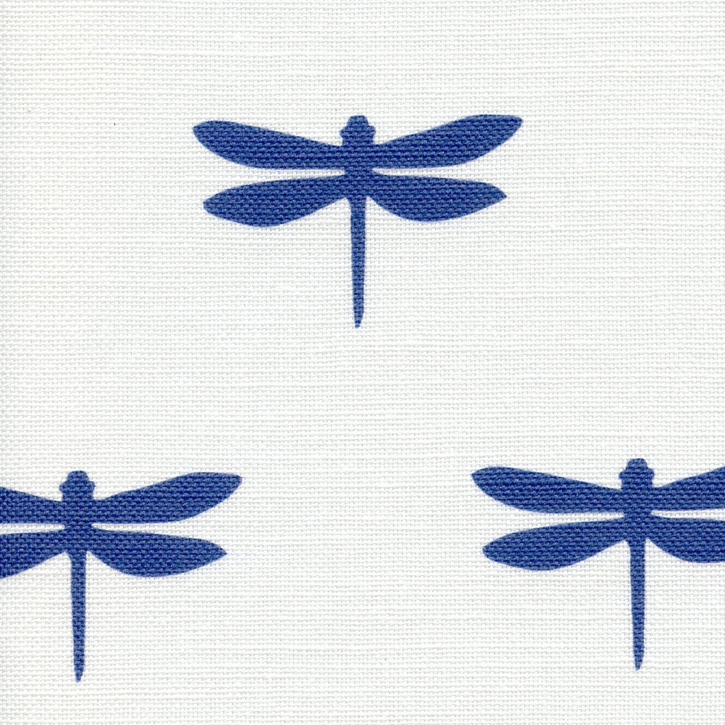 Premium Dragonfly Linen Fabric - Durlston Blue on White - 2 Meter Roll - Perfect for DIY Home Decor, Upholstery & Craft Projects