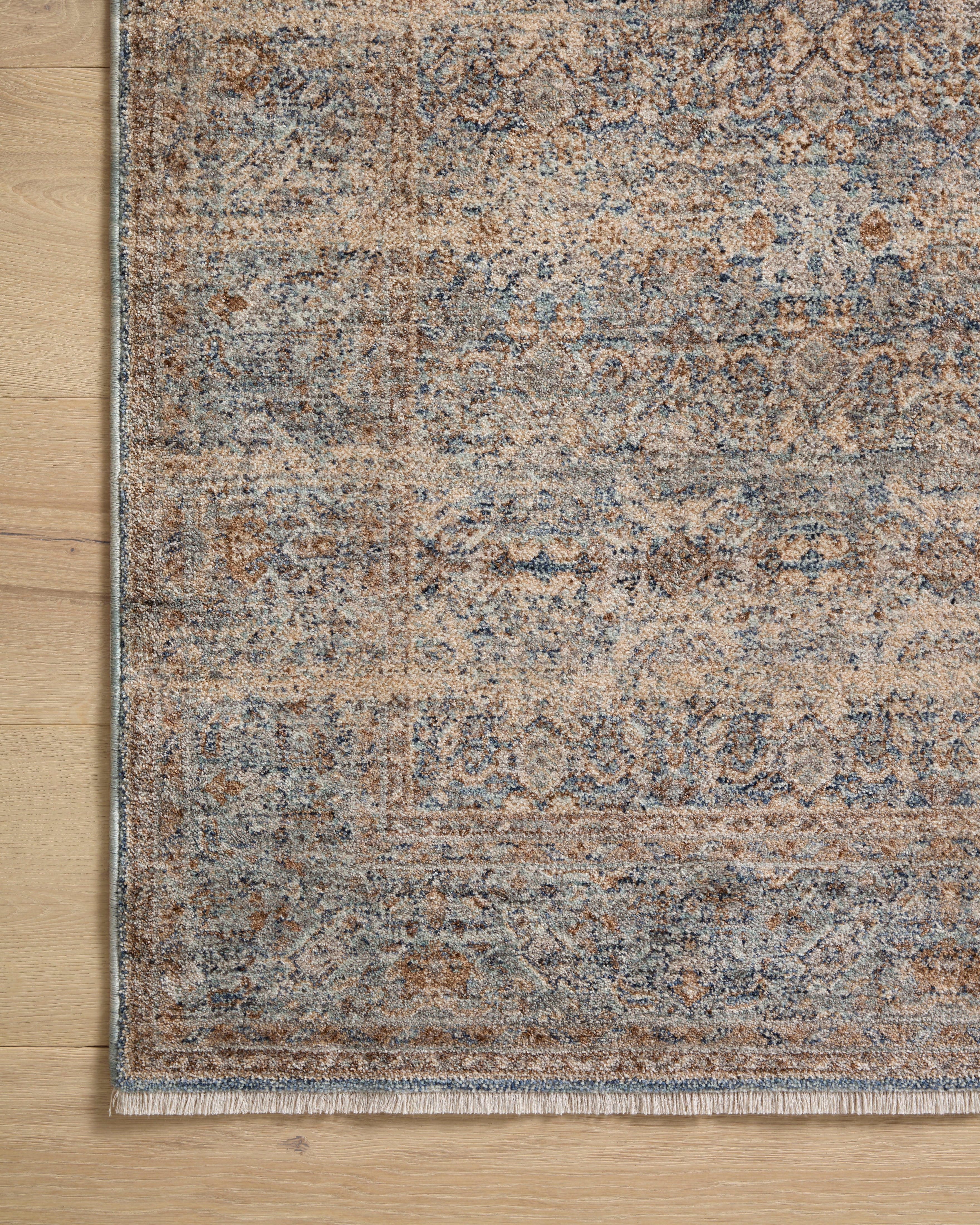 Blake Ocean / Mocha Rug - Soft Modern Area Rug for Living Room, Bedroom & Office - Non-Slip Comfortable Floor Carpet