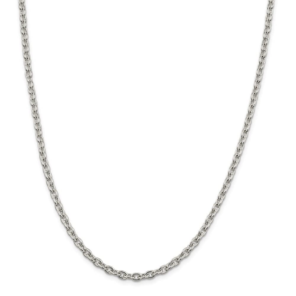 Sterling Silver 4.5mm Cable Chain Necklace for Women - Durable & Hypoallergenic Jewelry Gift for Birthday, Anniversary & Everyday Wear | Diamond2Deal