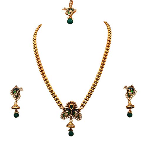 Antique Necklace-MN 40 B-GREEN