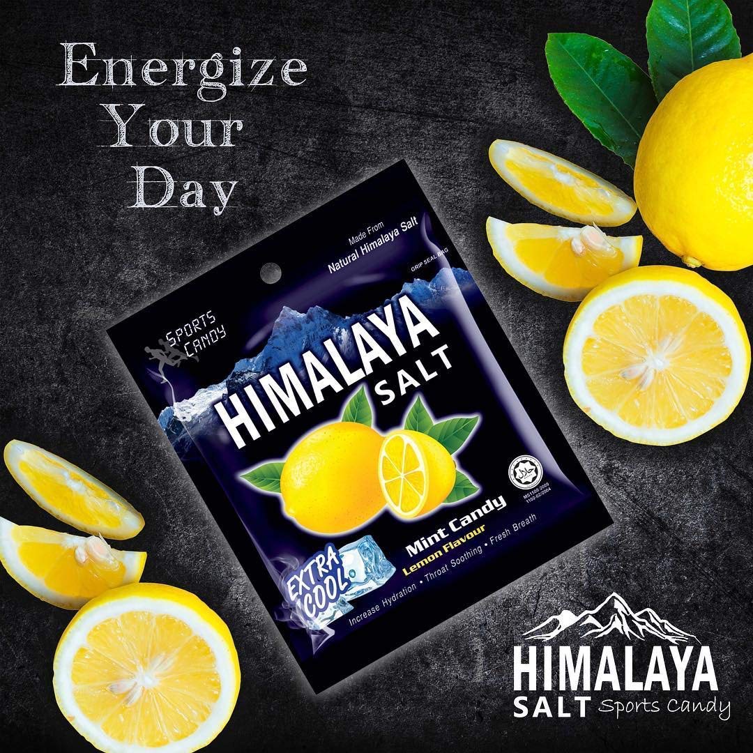 12 Pack Big Foot Natural Himalayan Salt Mint Candy - Lemon Flavor (144 Pieces Total) | Refreshing Breath Mints for Office, Travel & After Meals
