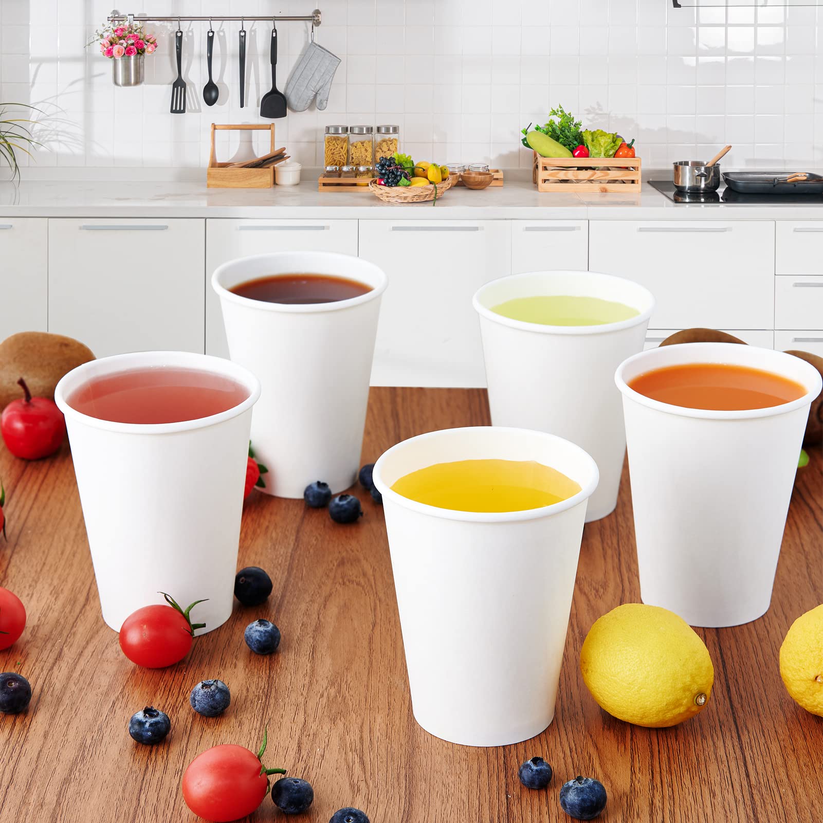 Turbo Bee 12 oz Disposable Paper Cups - 270 Pack Eco-Friendly Coffee Cups for Hot Beverages | Perfect for Coffee Shops, Offices, and Home Use
