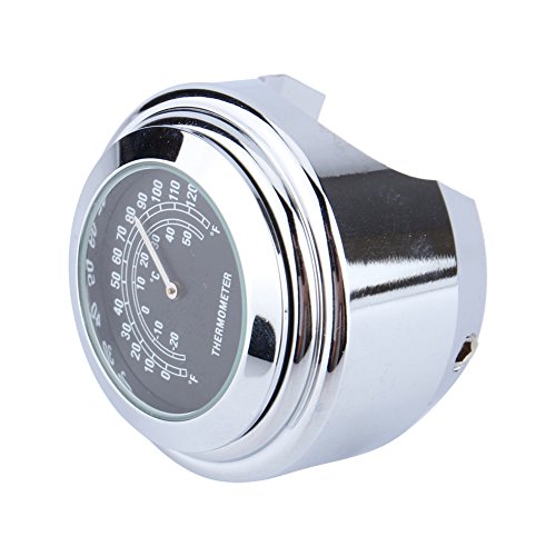 22mm Motorcycle Handlebar Thermometer - Durable Alloy Gauge for Riding Comfort