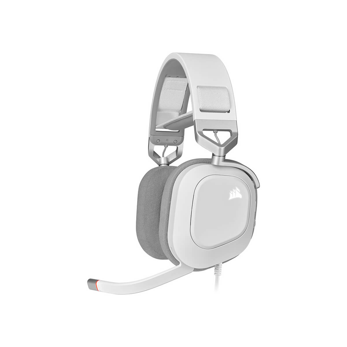 Corsair HS80 RGB USB Gaming Headset - Wireless PC Headphones with Dolby Audio 7.1, Noise-Cancelling Mic, Memory Foam Ear Cushions - White - Perfect for Competitive Gaming & Streaming