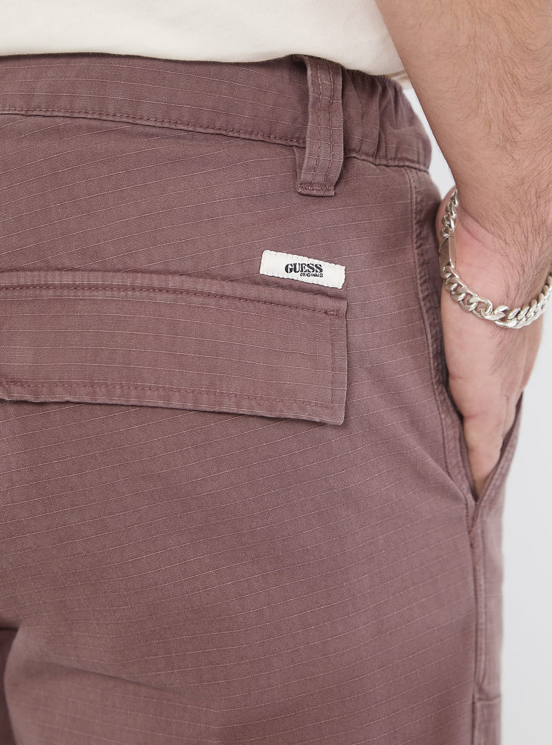 Guess Originals Ripstop Panel Cargo Pants for Men - Durable Military Style Tactical Pants with Multiple Pockets - Perfect for Outdoor Adventures, Hiking, and Casual Wear