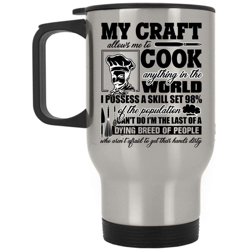 Premium Insulated Travel Mug for Chefs - Proud to Be a Chef Stainless Steel Coffee Cup with Cool Cooks Design | Perfect for Home, Office & Travel | Keeps Beverages Hot/Cold for Hours