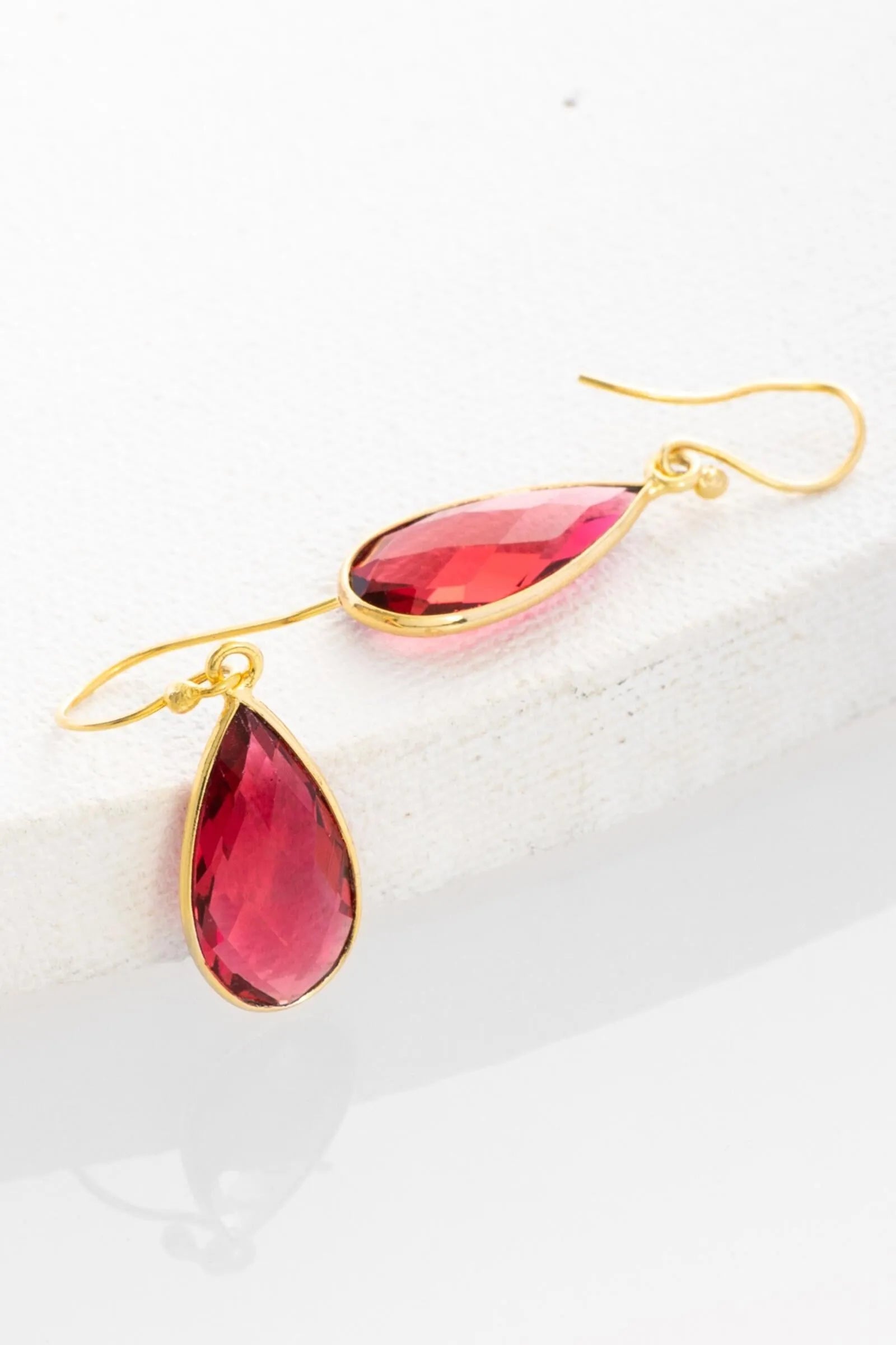 Elegant Single Gemstone Drop Earrings for Women - Dainty & Minimalist Jewelry for Parties, Weddings & Everyday Wear