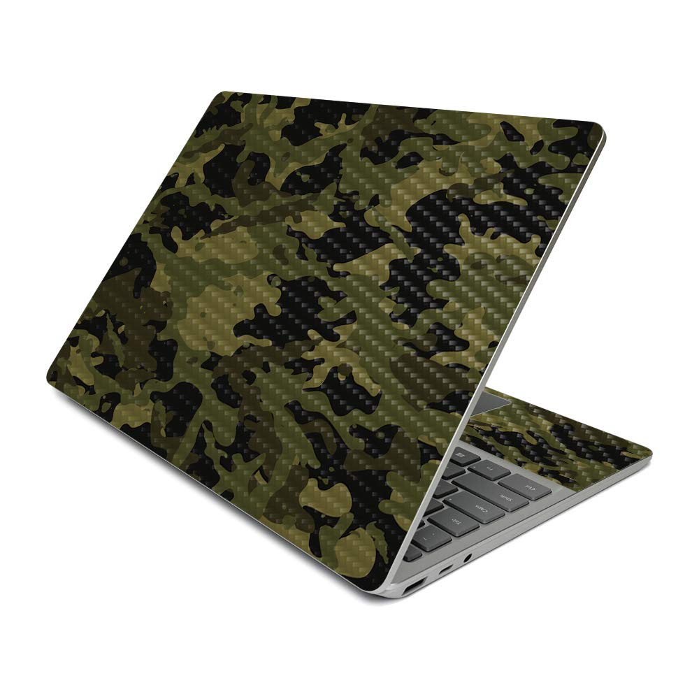 Premium Carbon Fiber Skin for Surface Laptop Go (2020) - Green Camo Protective Cover | Durable Textured Finish | Easy Application | Made in USA | Perfect for Work, School & Travel Protection