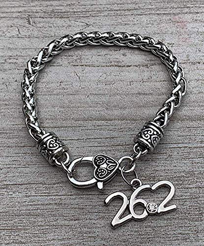 Sportybella Marathon Bracelet for Women - 26.2 Running Charm Bracelet, Runner Jewelry Gift for Marathon Finishers - Perfect for Race Day, Training Motivation & Athletic Celebration