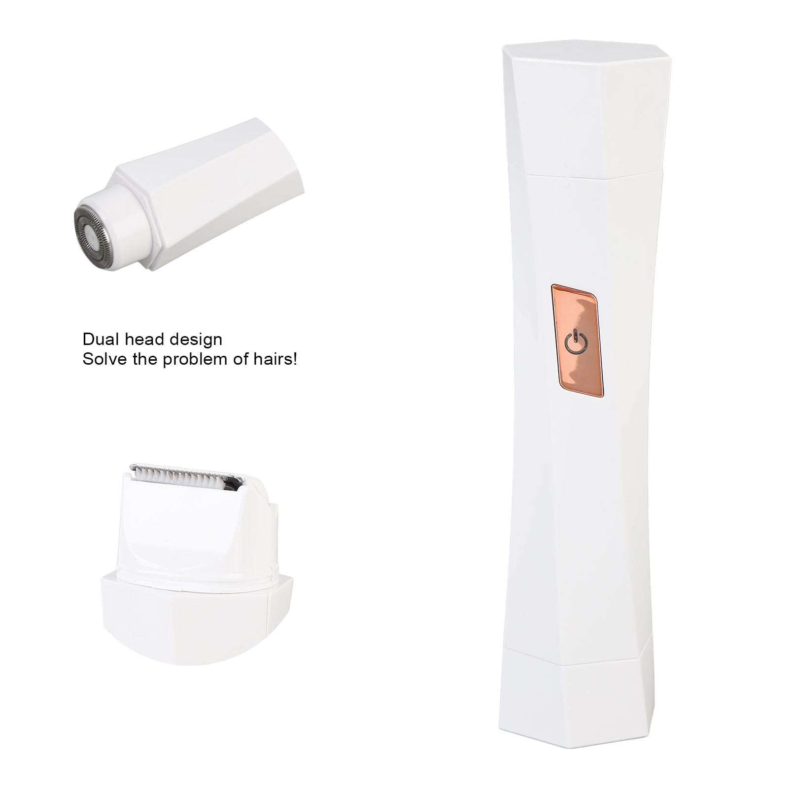 Dual Head Electric Hair Trimmer for Women - IPX7 Waterproof 2-in-1 Hair Removal Device with Ceramic Shaving Heads | Perfect for Body Grooming, Bikini Line, Underarms & Sensitive Areas