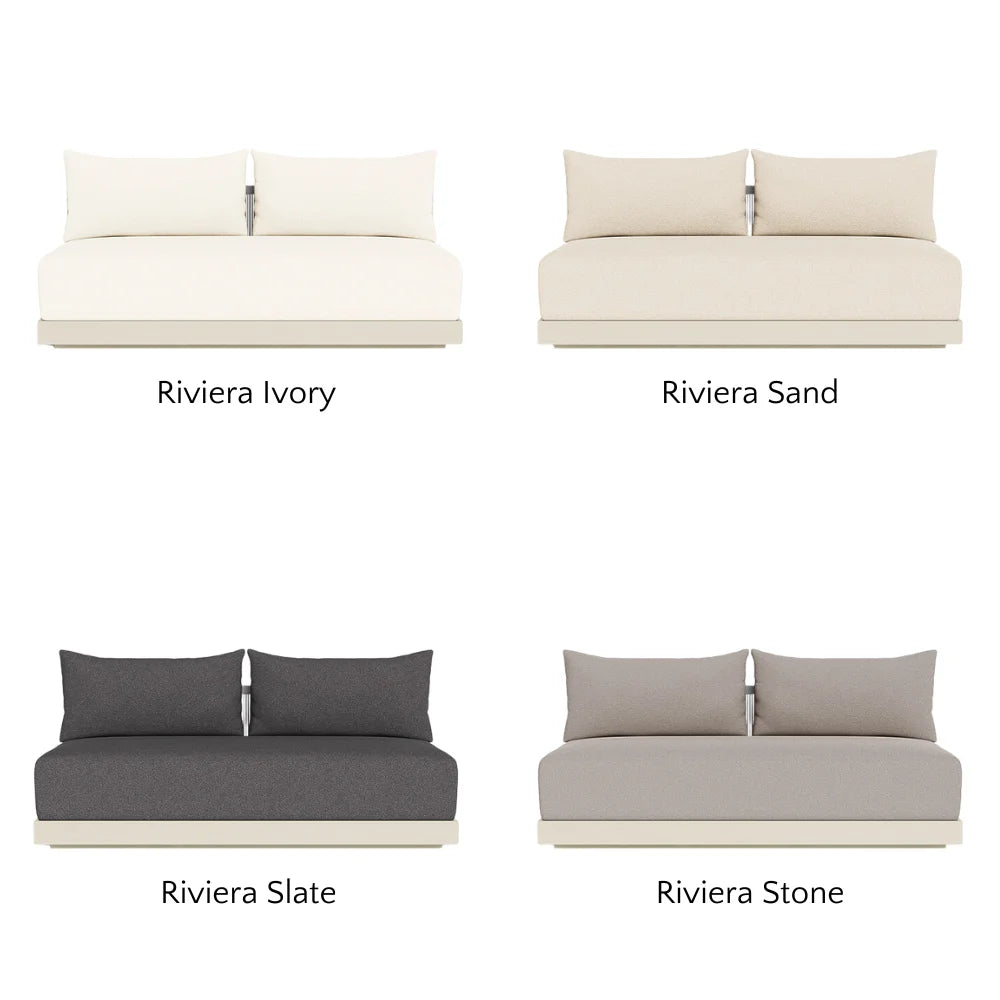 Antigua Outdoor 2-Seat Armless Patio Sofa - Perfect for Poolside, Garden, and Backyard Relaxation