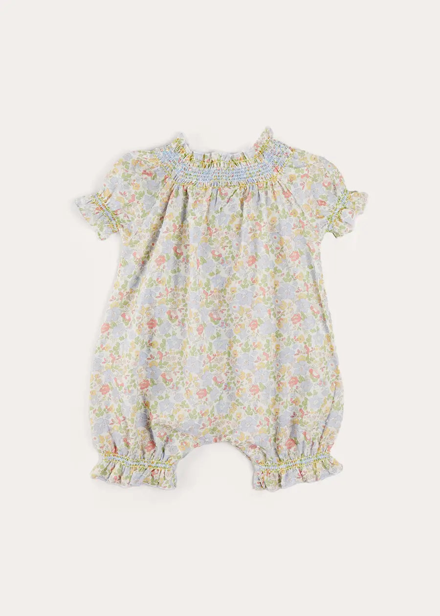 Clara Floral Green All-in-One Baby Pajamas - Soft Cotton Sleepsuit for Infants 9 Months to 2 Years | Perfect for Nursery, Bedtime & Cozy Family Moments