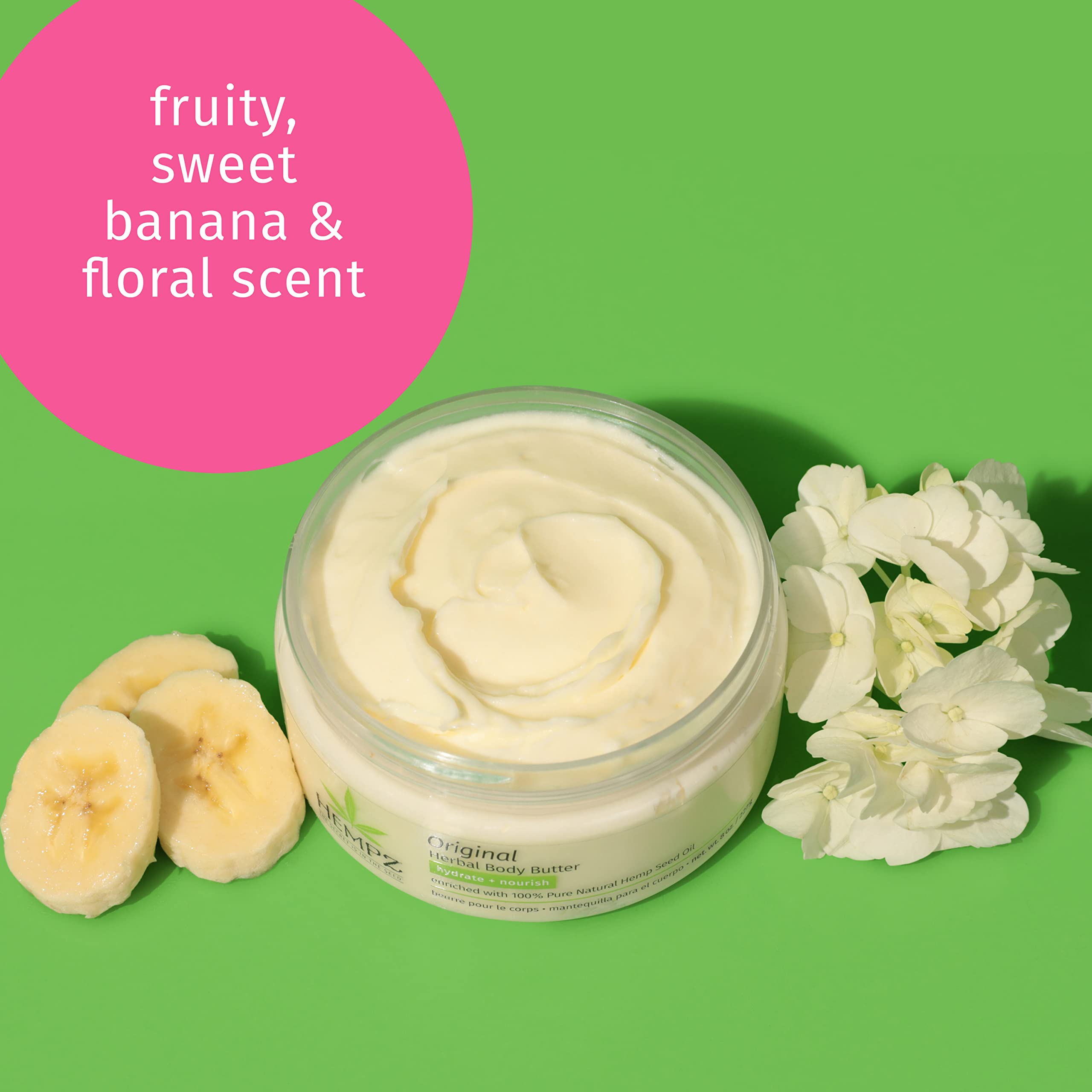 Hempz Original Herbal Body Butter 8 oz - Ultra Hydrating Moisturizer for Dry Skin | Vegan & Cruelty-Free Body Lotion | Perfect for Daily Skincare Routine & Post-Shower Hydration