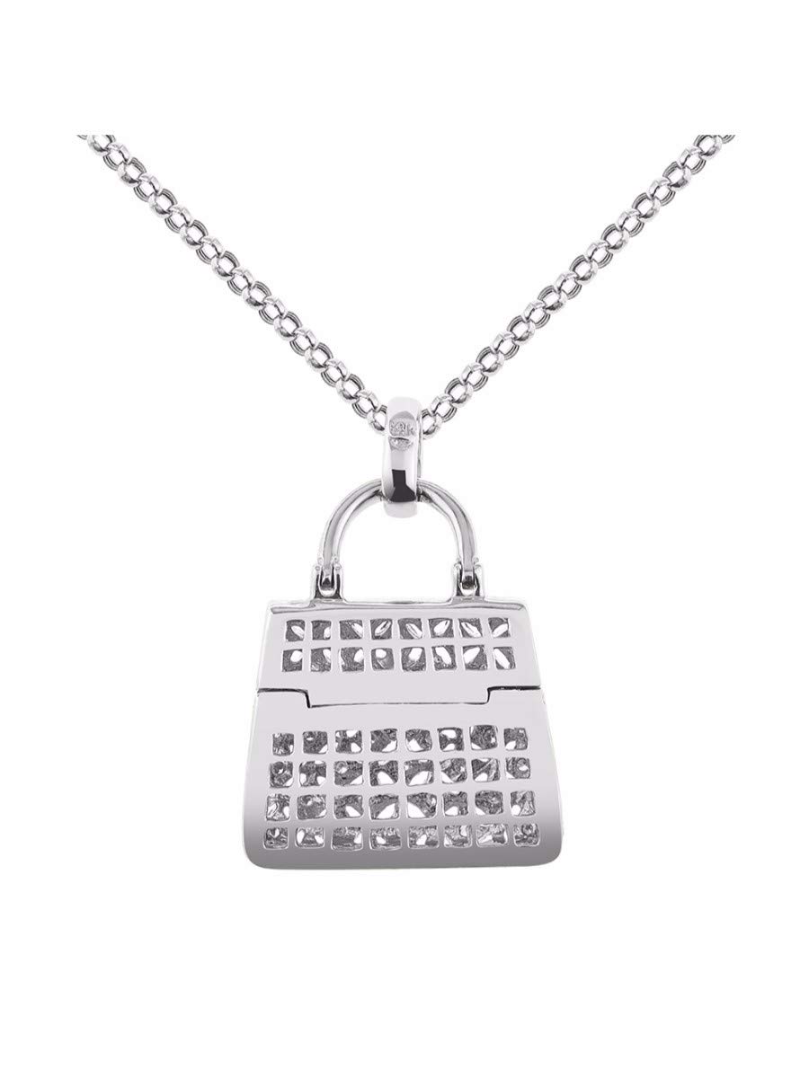 Rylos Diamond Designer Purse Necklace - 14K Yellow Gold or White Gold with 18