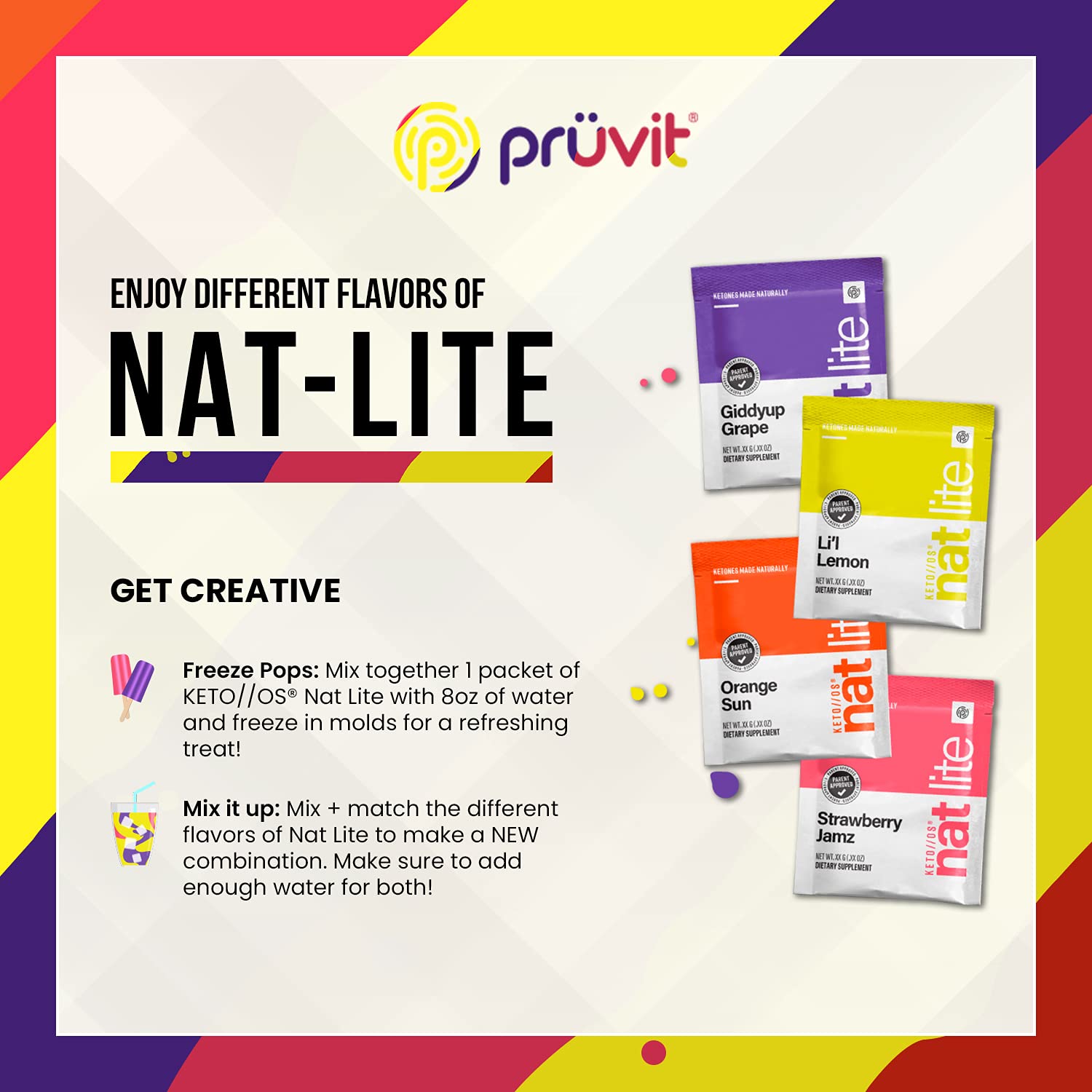 Pruvit Keto//OS® NAT Lite Supplement - Ketogenic Drink Mix for Brain Function, Digestion & Metabolism Boost - 5.9oz (20 Servings) | Perfect for Keto Diet, Weight Management & Mental Focus Support