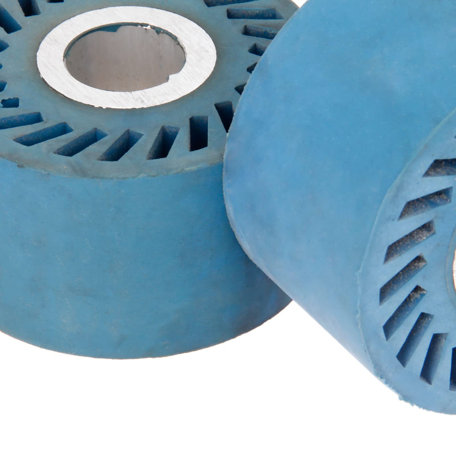 86x50x20mm Solid Grooved Rubber Contact Wheel for Belt Grinder - Professional Sander Polishing & Chamfering Grinding Wheel with Abrasive Belt Compatibility | Ideal for Metalworking, Wood Sanding & DIY Projects