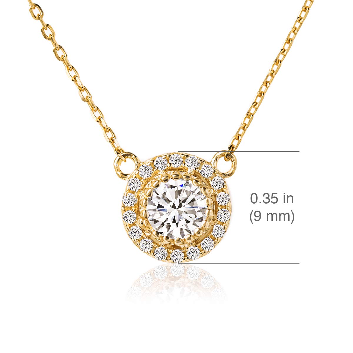 Petite CZ Disk Pendant Necklace for Sister - Gold, Rose Gold, Silver Options | Perfect Birthday, Anniversary, or Graduation Gift