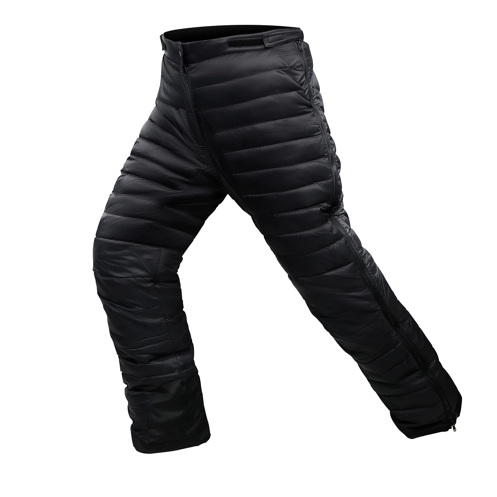 Men's Ultra Warm Winter Down Pants - Waterproof Insulated Snow Pants for Skiing, Hiking & Outdoor Activities