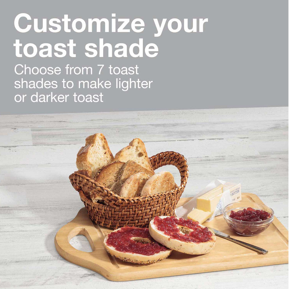 Proctor Silex 22302 2-Slice Extra Wide Slot Toaster - Perfect for Bagels, Thick Bread & Artisan Toast - Ideal for Breakfast, Brunch & Small Kitchens