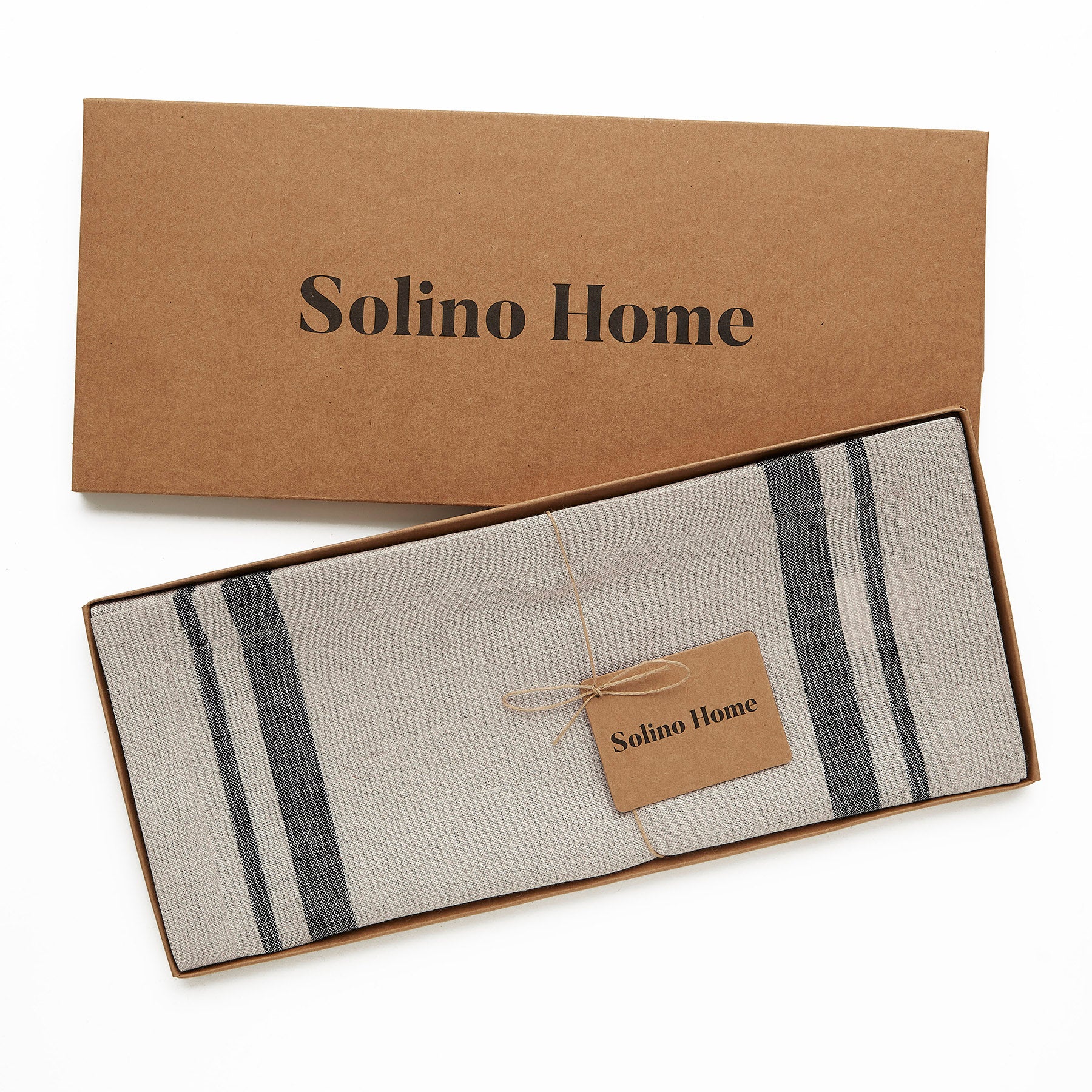 French Striped Table Runner - Elegant Dining Decor for Weddings, Parties & Home Decor | Cotton Linen Tablecloth for Farmhouse & Rustic Style