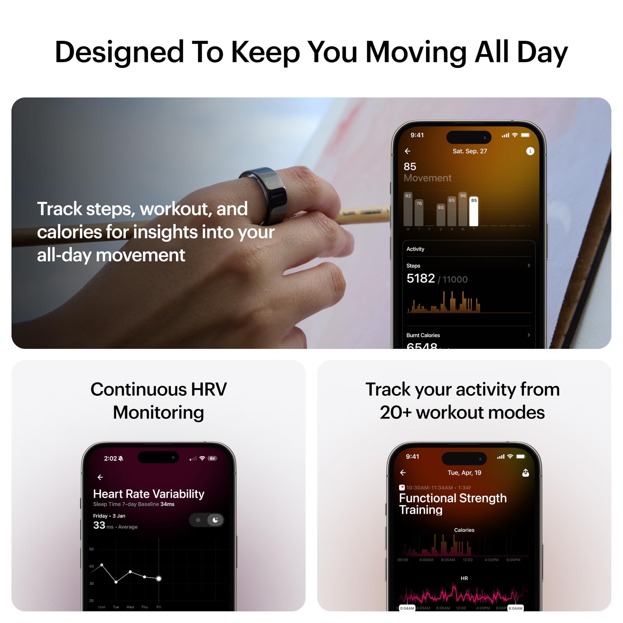 ULTRAHUMAN Ring AIR - Smart Sleep & Fitness Tracker for Women & Men | FSA-Approved Wearable for Health Monitoring