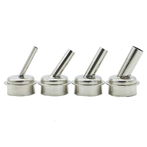 4PCS Hot Air Gun Nozzle Set for Quick 861DW & TR1300A - Compatible with Microscope A8 A9 CPU Blade Fly Line (45 Degrees, Sizes 4 6 7 9) - Perfect for Electronics Repair, Soldering & PCB Work