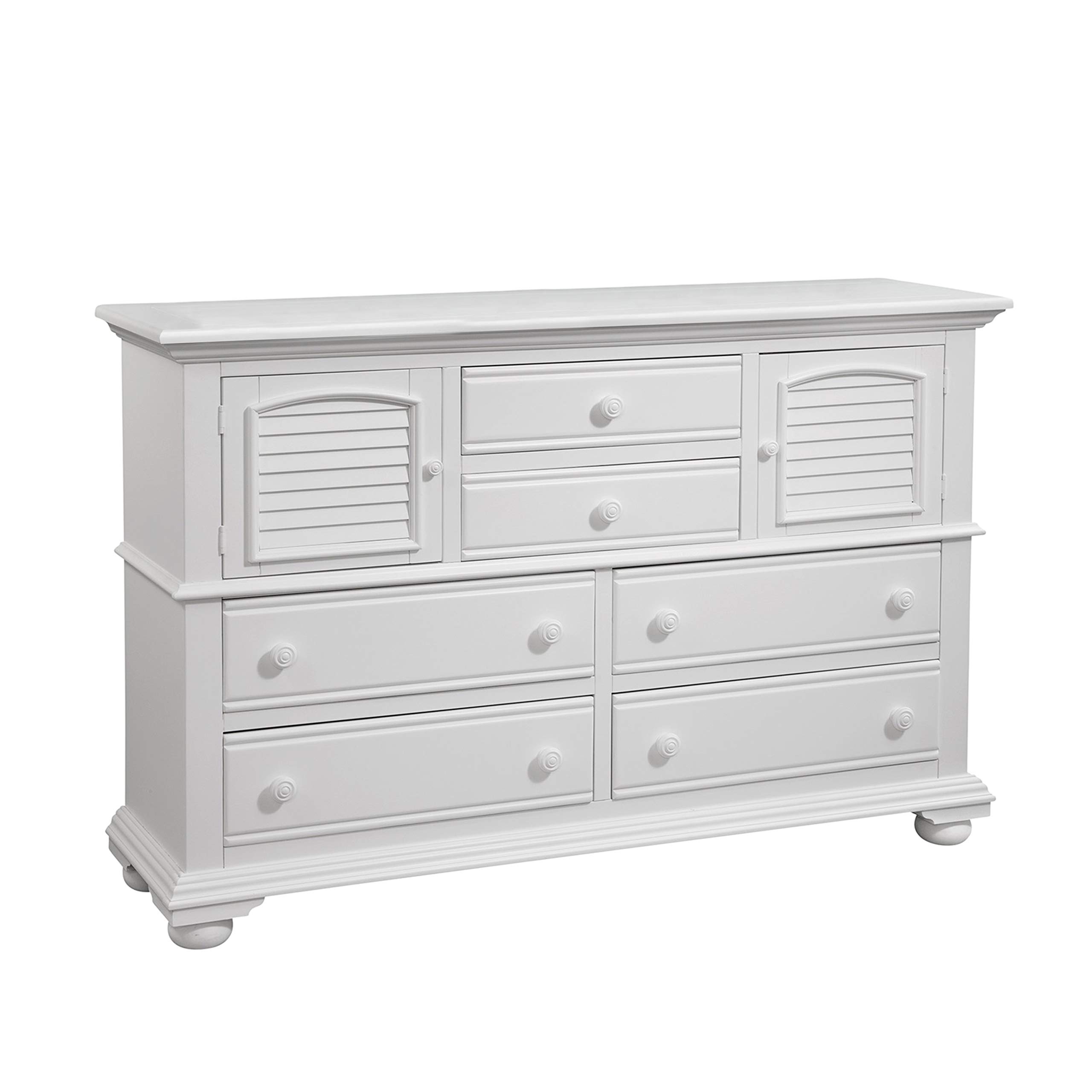 American Woodcrafters Cottage Traditions High Dresser - Solid Wood Bedroom Dresser with 6 Drawers for Storage | Perfect for Master Bedroom, Guest Room & Home Organization