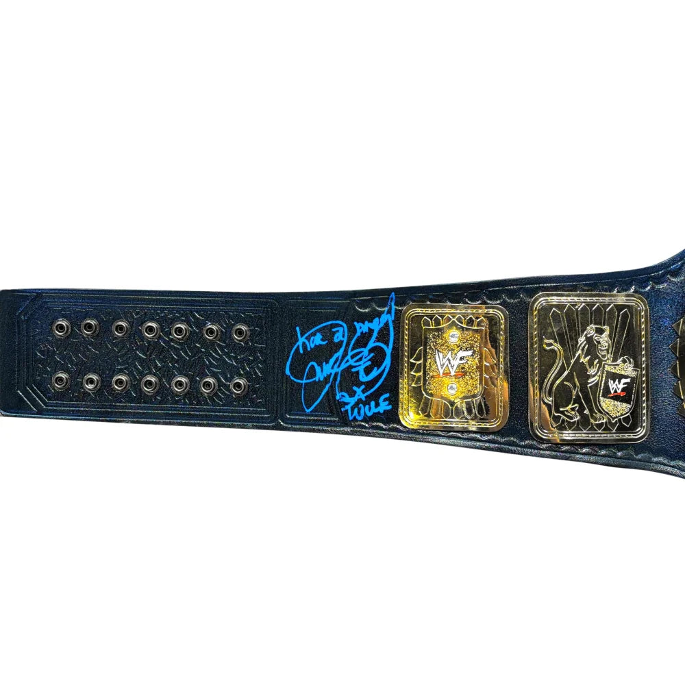 Authentic Mick Foley Autographed WWE WWF Attitude Era Championship Belt - Signed with JSA COA & Personal Inscription - Perfect for Wrestling Memorabilia Collectors & Display