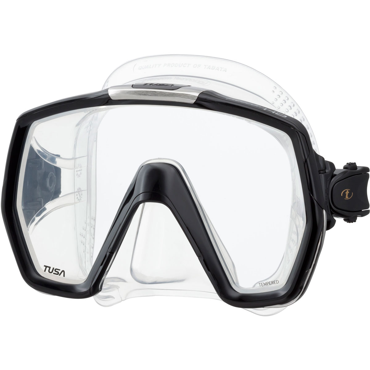 Tusa Freedom HD Clear/Black Snorkeling Mask - Premium Anti-Fog Scuba Diving Gear for Adults & Kids - Perfect for Ocean, Pool & Beach Adventures