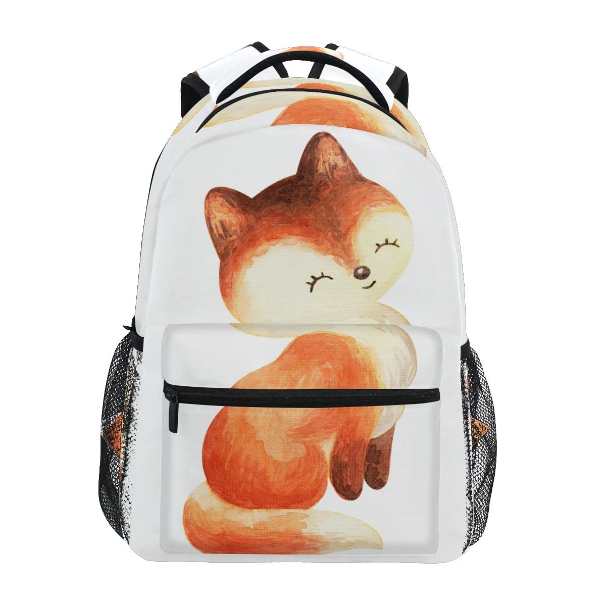 HUSSRITY Cute Fluffy Red Fox Backpack - Large 17 Inch Laptop Backpack for Business Travel, College, School, Work - Waterproof Bookbag for Men & Women - Perfect for Daily Commute, Office, Hiking & Outdoor Adventures